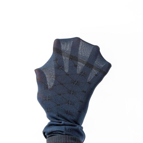 舒适耐穿之选 路提花松口丝光棉防勾丝加厚中筒男士有跟丝袜